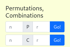 Permutation/Combination Calculator
